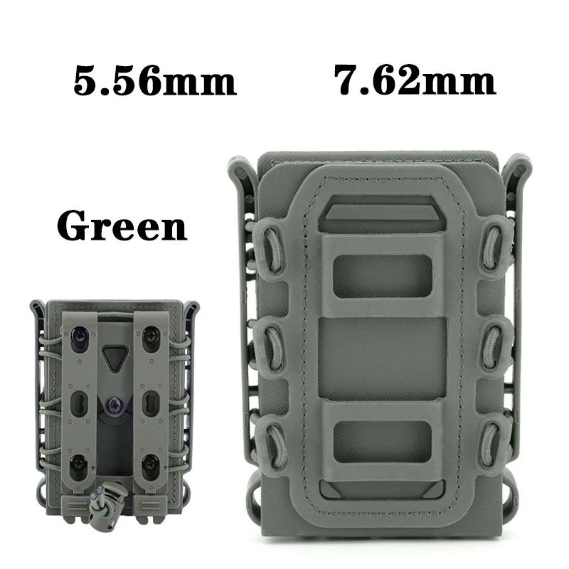 Carcasa suave táctica, bolsa para revista de pistola de 5,56 MM y 7,62 MM, accesorios para pistola, sistema Molle, bolsa con Clip para cartucho - imagen 2
