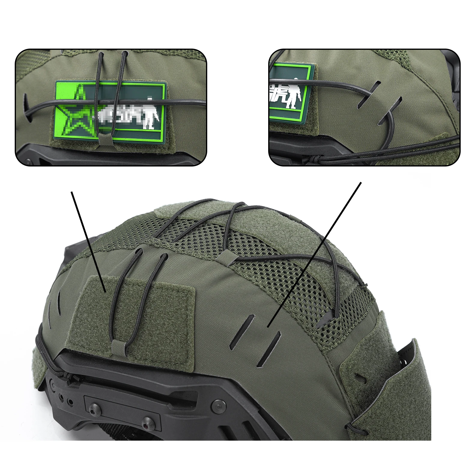 Cubierta de casco táctico Airsoft WENDY2.0 FMA WENDY, cubierta protectora de casco táctico, sombreros de camuflaje, caza, Paintball