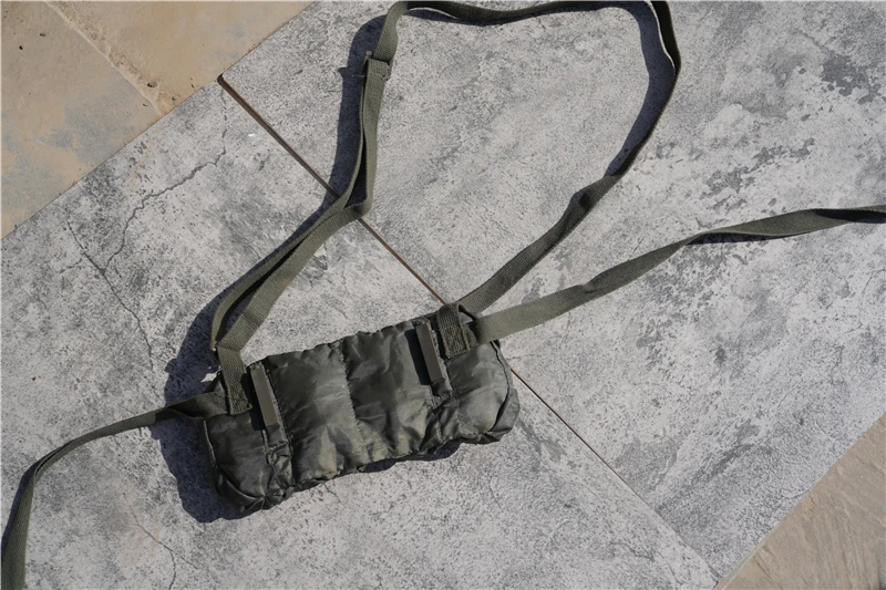 Bolsa de transporte táctica antigua, bolso de pecho colgante, correa doble de nailon - imagen 5