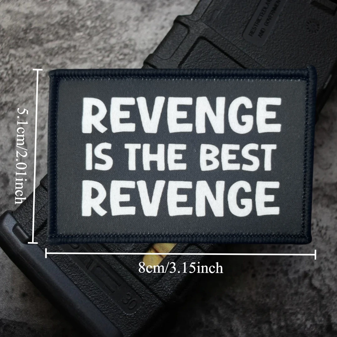 Parche militar táctico del ejército moral, "Best Revenge", material impreso, adecuado para chalecos, chaquetas, mochilas, etc. - imagen 2
