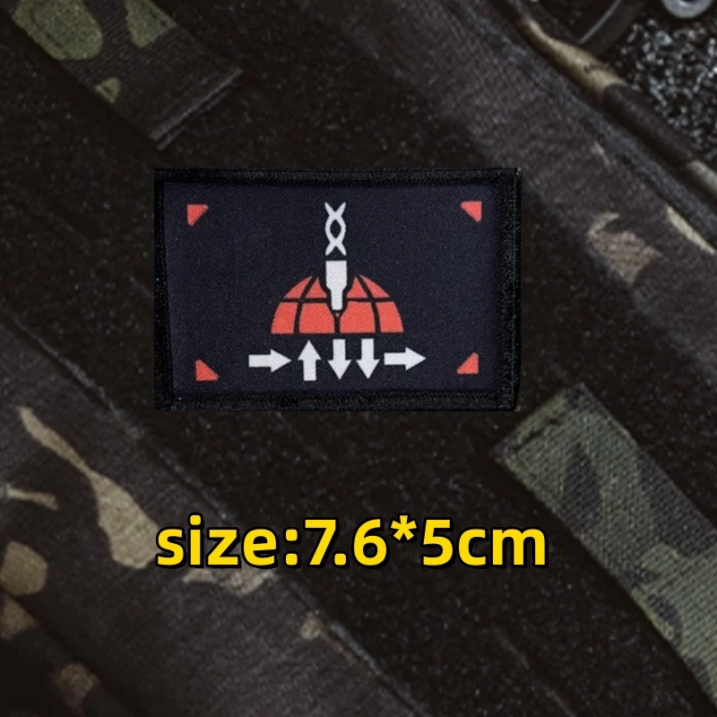 Railgun Hits parches estampados, accesorios de Chevron, emblemas, tela de Super tierra, Parche de gancho y bucle, pegatinas tácticas militares para mochila - imagen 3