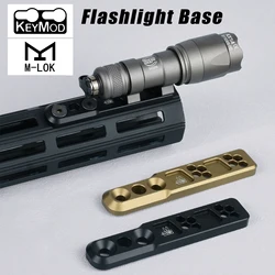 Soporte para linterna MLOK Keymod System M300 M600 Base lateral para linterna soportes de luz de explorador adaptables de Metal soporte de libélula para exteriores