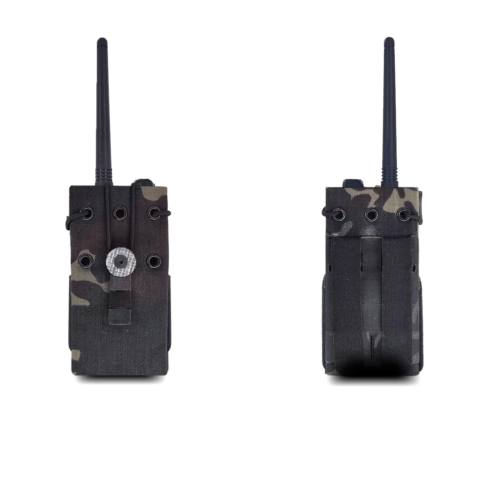 Chaleco táctico 500D, bolsa de Radio Molle, bolsa para Walkie Talkie, salida lateral de bolsillo para Baofeng UV-5R UV-82 UV-9R - imagen 2