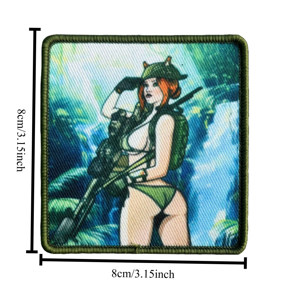 Parches tácticos Camp Beauty para ropa, parche divertido de gancho y bucle, insignia militar, brazalete, pegatinas decorativas para mochila - imagen 2