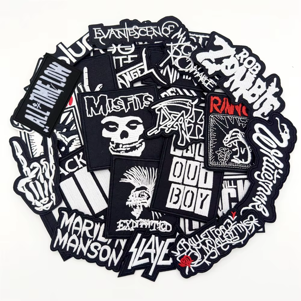 Parche termoadesivo banda musical para chaqueta y vaqueros estilo punk - imagen 3