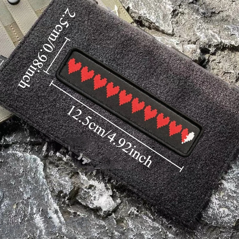 Parche de corazón bonito, insignia de moral táctica, estampado de gancho y bucle, mochila, accesorios de decoración de ropa, brazalete adhesivo - imagen 4