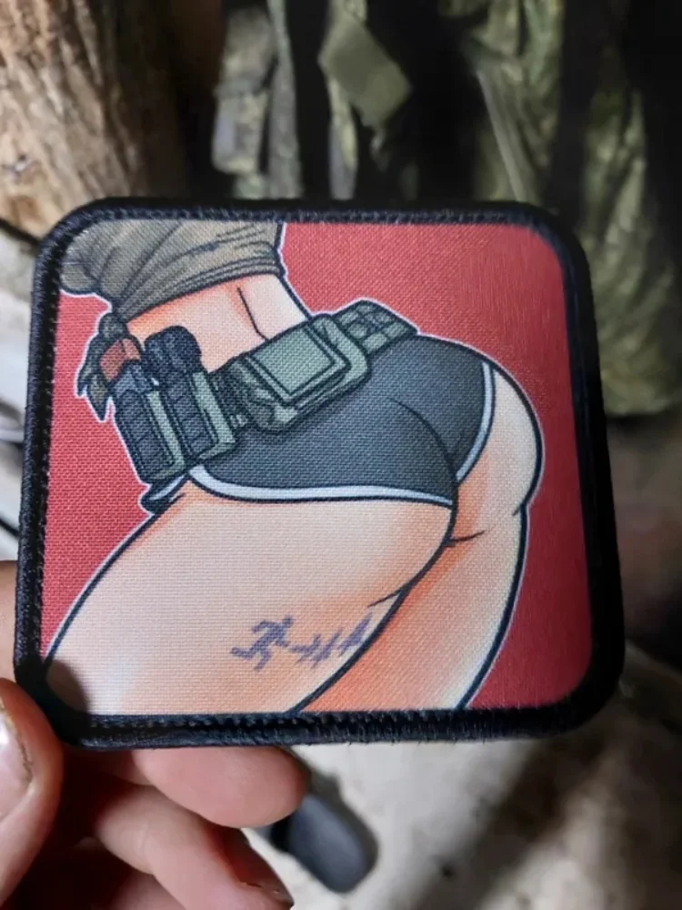 Parche táctico de "Battle Belt" Sexy para chica, parche de Velcro impreso, insignia militar del ejército, brazalete, pegatinas de mochila táctica - imagen 5