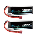 2pcs 7.6V 3000 T