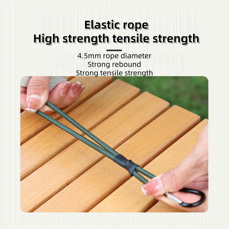 Gancho de montañismo de cuerda elástica para exteriores, hebilla de cuerda elástica portátil multifuncional para acampar, cuerda de tracción para cortina, clavo de tierra - imagen 3
