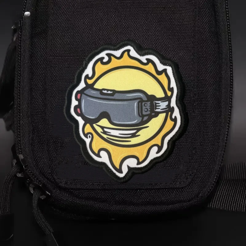 Parche "Sunshine Operator", insignia con estampado de moral táctica, gancho y bucle, mochila, accesorio de decoración de ropa, pegatina, brazalete