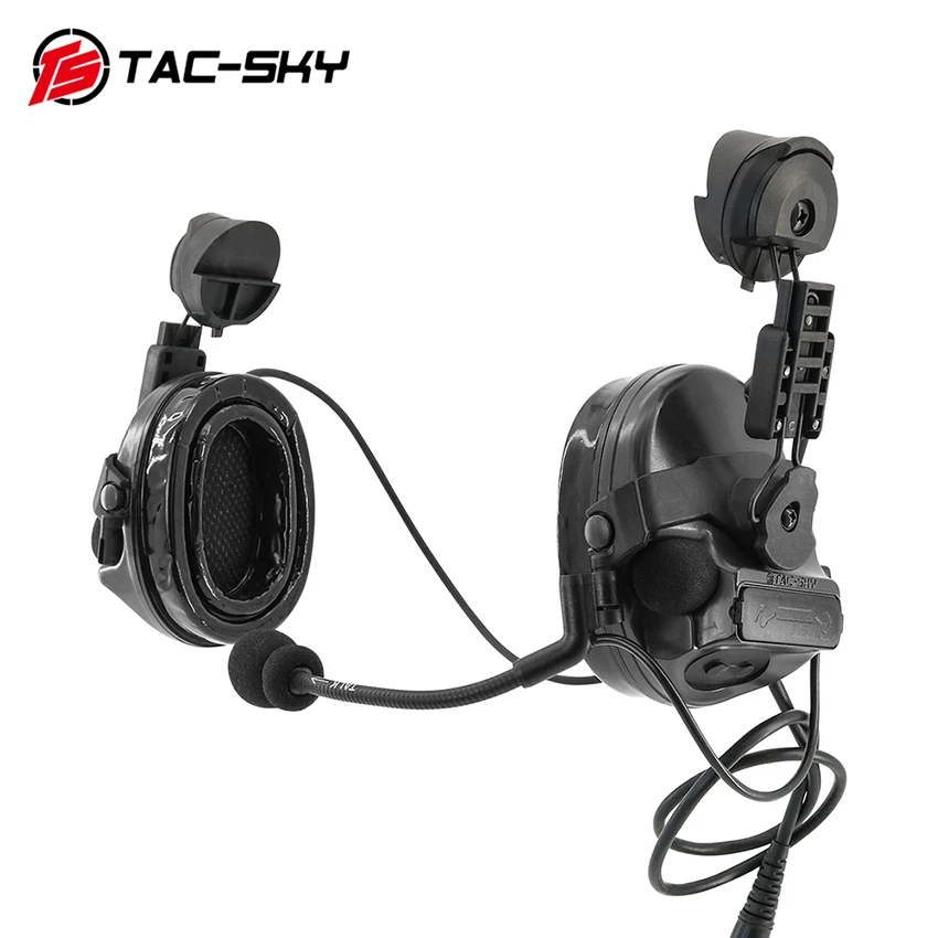 TS TAC-SKY casco táctico ARC Rail adaptador soporte versión COMTA III cancelación de ruido captación Airsoft auriculares C3 - imagen 3