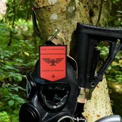 El dolor es temporal, el honor es el parche del ejército eterno, insignia de moral táctica, parches de gancho impresos para ropa, pegatina para casco militar