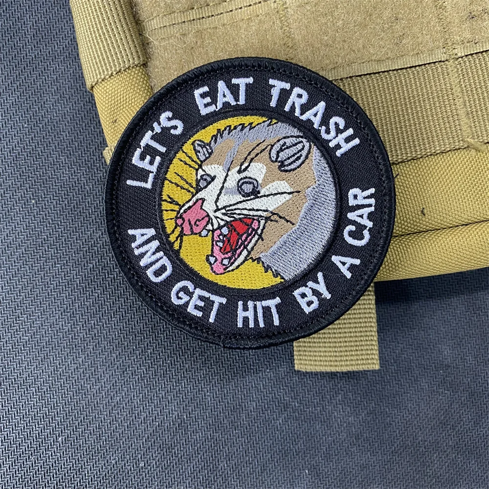 Tomcat Felix Cat Disobey Destroy parche táctico moral bordado permite comer basura y consiguiendo por un parche de ratón de coche en ropa - imagen 5