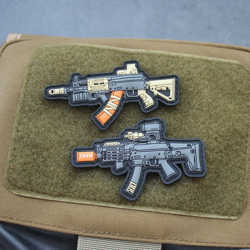 Accesorios para bolsas al aire libre, versión Q AK12, brazalete para ventilador militar, bolsa de moral de PVC, parche con gancho para mochila - imagen 4