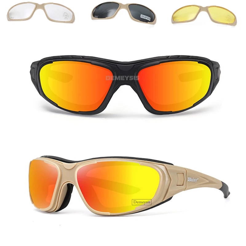 Gafas polarizadas tácticas CS con lentes de 4 colores, protección UV, gafas de sol para senderismo y motocicleta, gafas de protección para disparar Airsoft - imagen 2