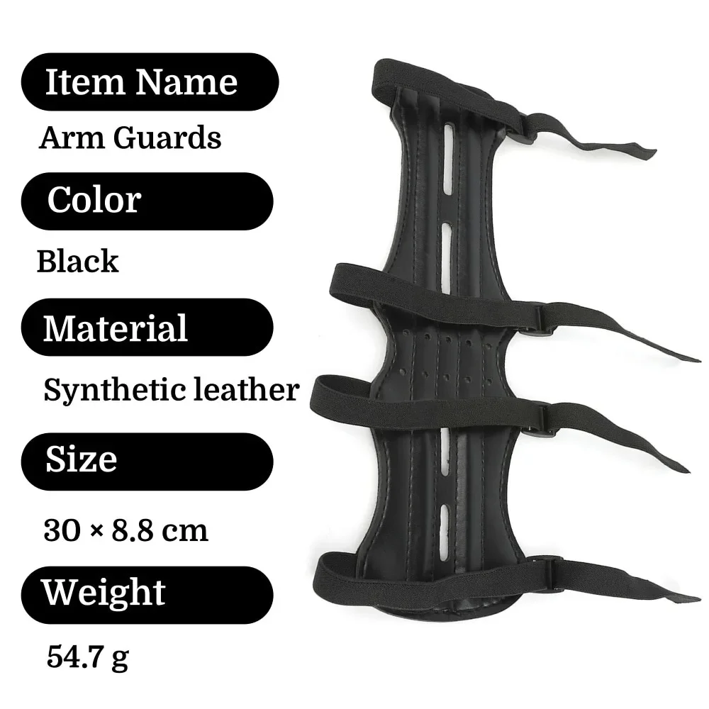 Protector de brazo de tiro con arco para exteriores, cuero sintético, práctica al aire libre, competición, caza, arco compuesto, accesorio de tiro con arco al aire libre - imagen 2