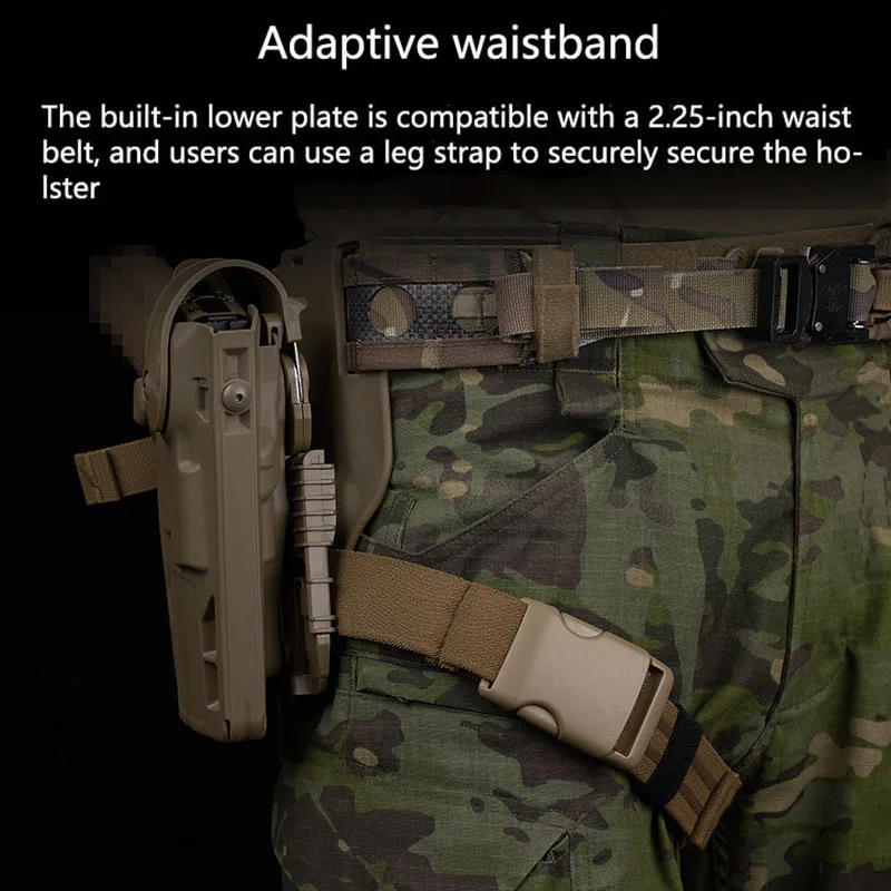 Funda MK-17 P320, seguridad de doble capa, ajuste de ángulo, sistema de liberación rápida QLS, Material de nailon - imagen 5