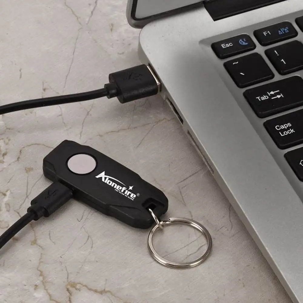 Linterna llavero táctico LED recargable USB para emergencias - imagen 2