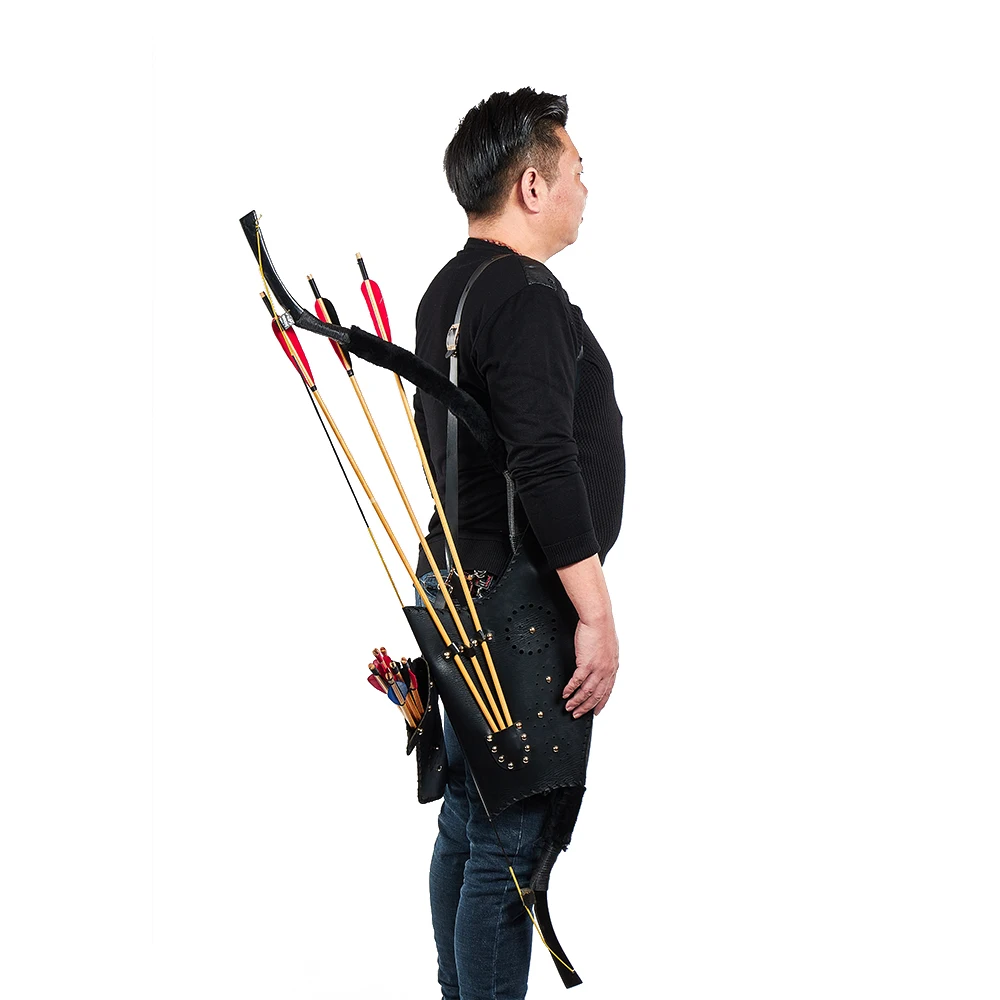 Bolsa de arco y flecha tradicional para tiro con arco, Material resistente al desgaste, accesorios de tiro para caza al aire libre, 1 ud. - imagen 2