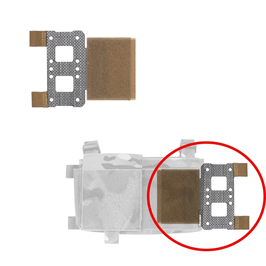 Tablero en T táctico para colgar en el pecho, accesorios MOLLE, tablero de descanso de cuchillo extendido de ala lateral - imagen 2