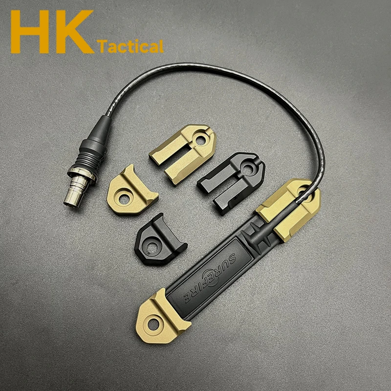 Almohadilla de interruptor de presión de luz de explorador táctico M600 M300 Mlok CNC Panel de bolsillo ranura de almohadilla dbal-a2 armas accesorios de linterna - imagen 2