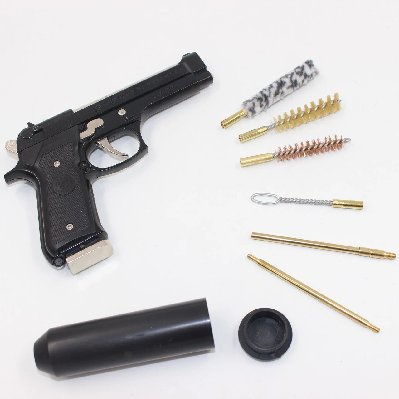 Herramienta de limpieza y mantenimiento de barril de 6 piezas, juego de cepillos para pistola de 9mm, Kit de limpieza de armas de fuego, equipo Airsoft Ar15 M4 - imagen 3