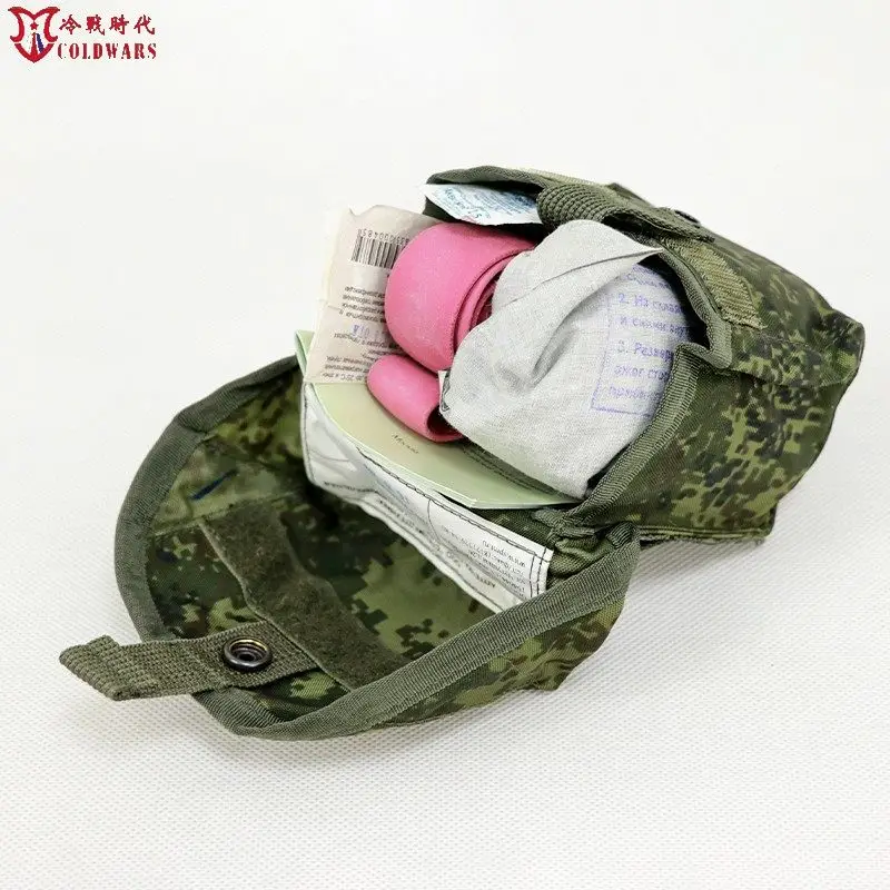 Bolsa de Primeros Auxilios Táctica Individual EMR 6sh117 Original Rusa con Dos Compartimentos Separados para Cinturón o Chaleco de Combate - imagen 2