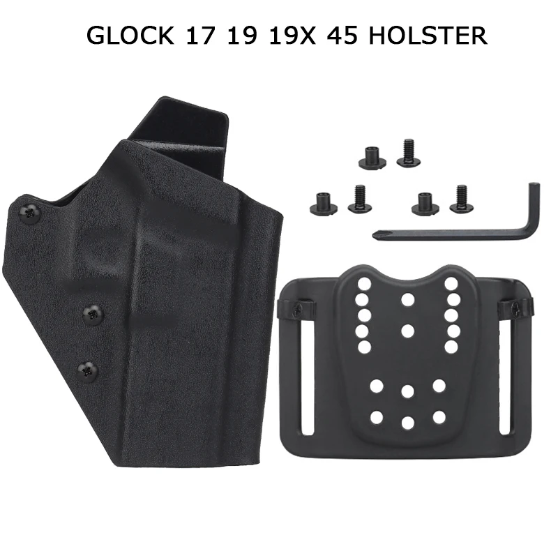 KYDEX-funda táctica para caza, funda para pistola GL17 19 19X 45, funda para pistola con cinturón, funda para pistola derecha de extracción rápida - imagen 4