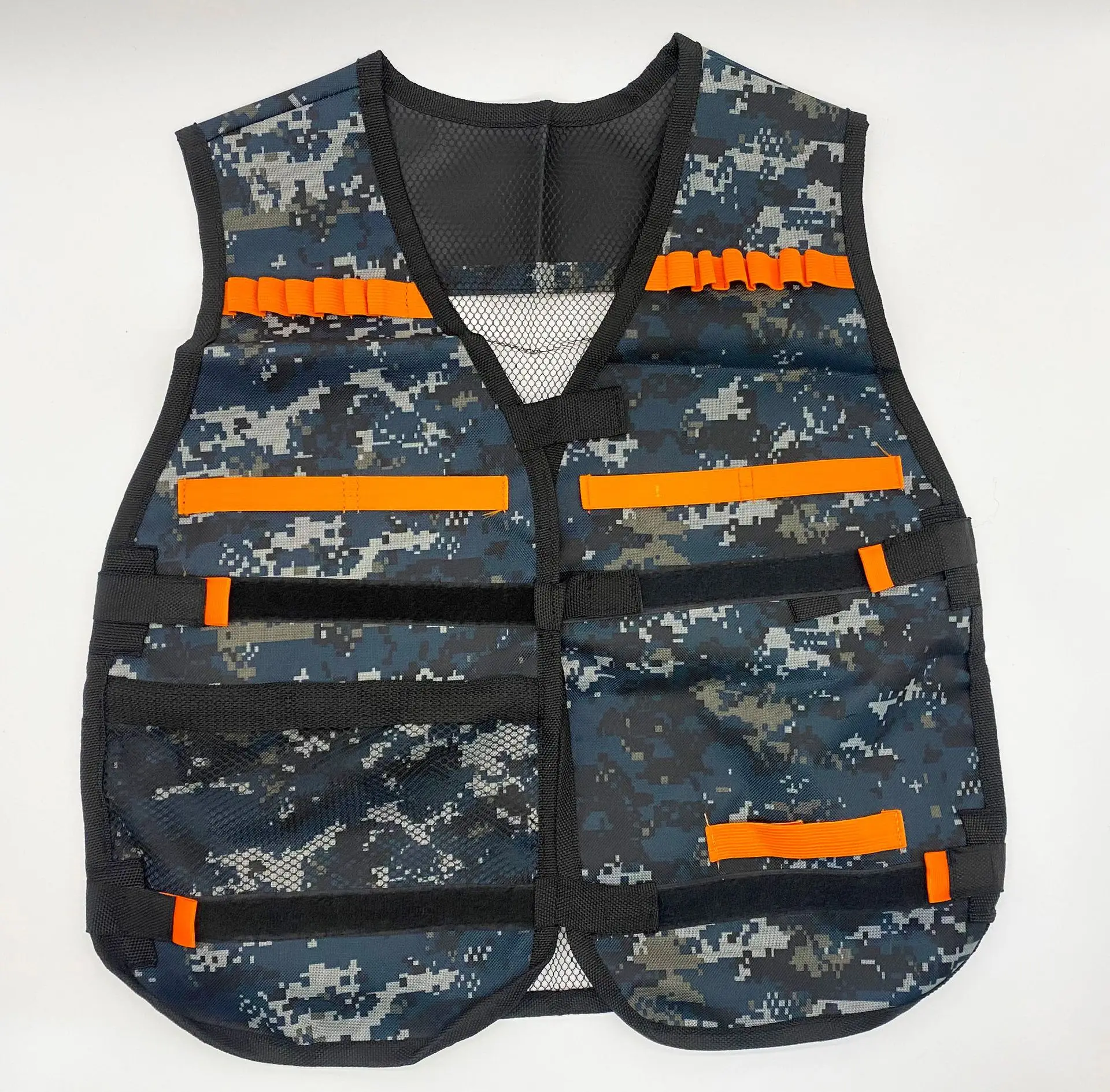 Kit de chaleco táctico de camuflaje negro para niños, chaleco táctico para niños, suministro para Nerf n-strike Elite/Mega/Rival/Series - imagen 5