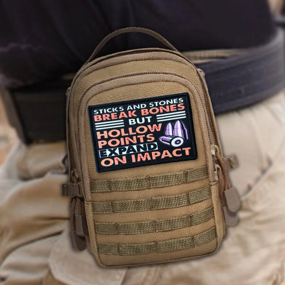 Palos y piedras divertido Meme Velcros parche táctico moral gancho bucle sujetador divertido ejército pegatina insignia para mochila - imagen 5