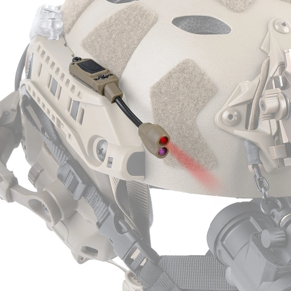Luz táctica para casco, montaje en riel de arco Modular, linterna LED IR/roja para exteriores, caza, Camping, accesorios rápidos de emergencia para casco