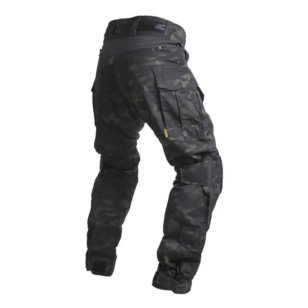 Emersongear G3 pantalones tácticos extendidos para hombre, pantalones Cargo de servicio, caza, senderismo, entrenamiento de combate, Airsoft, nailon, versión larga MCBK - imagen 4