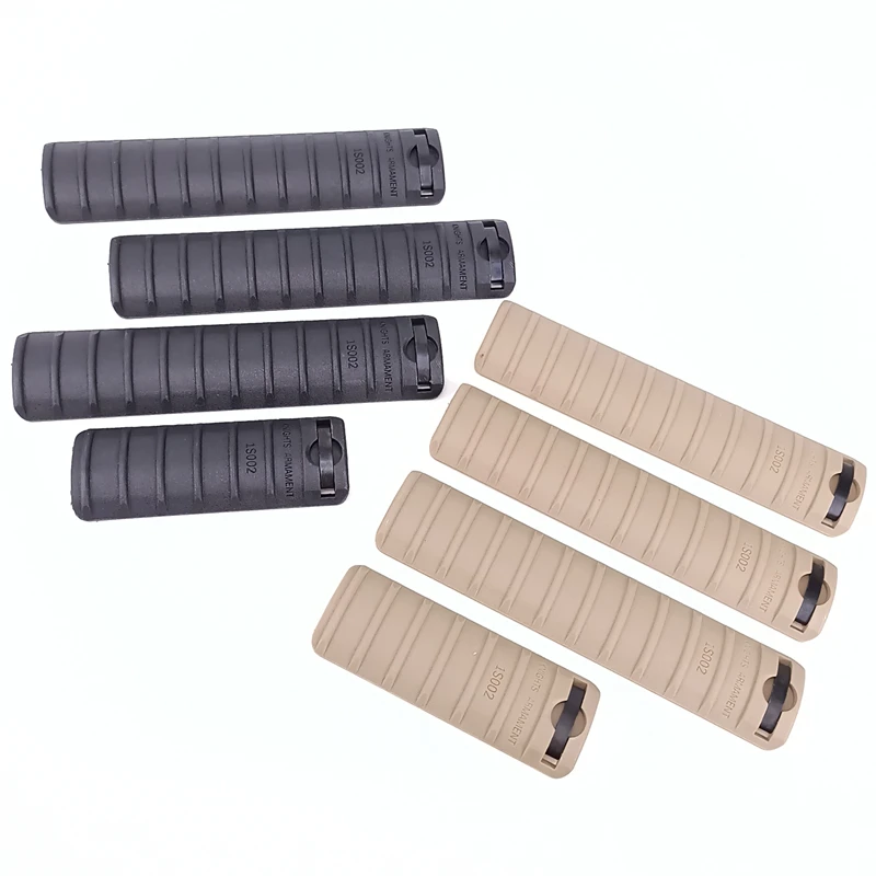 ‌ Juego de placas protectoras de caballero de nailon KAC (4 piezas) - Envoltura de espina de pescado y gafas de seguridad de goma suave para pistolas de juguete (M16/HK416/MK18)