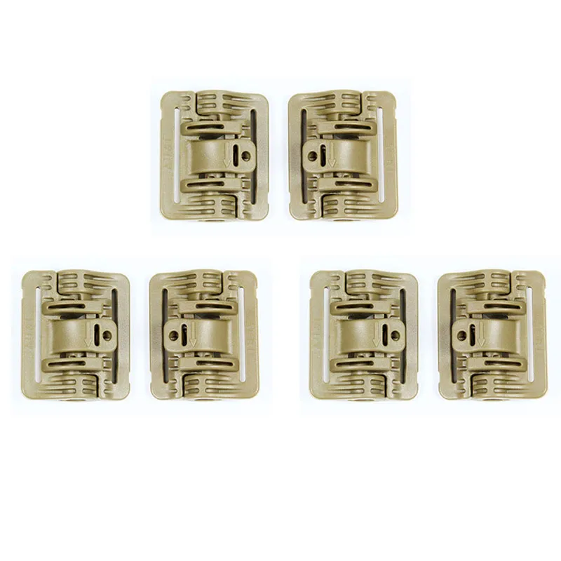 Chaleco táctico de liberación rápida, hebilla deslizante, tira de módulo Molle, bisagra de plástico, accesorio táctico de desmontaje rápido, 3 pares/lote - imagen 3