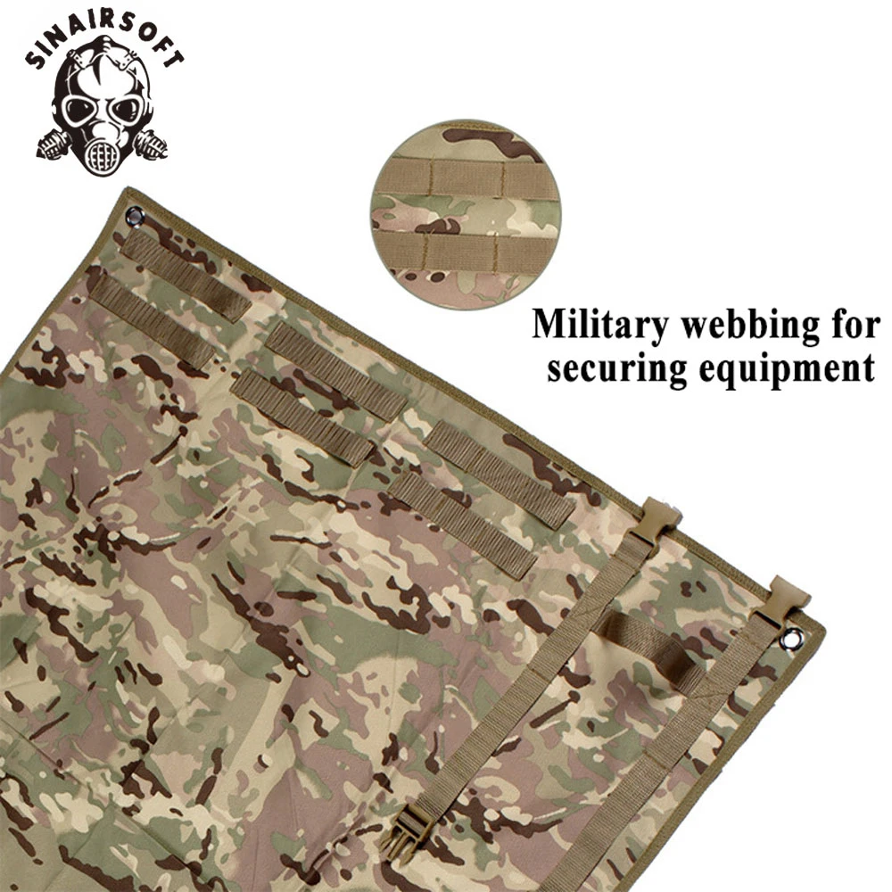 Alfombra táctica de tiro al aire libre, manta de combate enrollable antideslizante, impermeable, almohadilla plegable para acampar, Alfombra de entrenamiento de tela - imagen 5