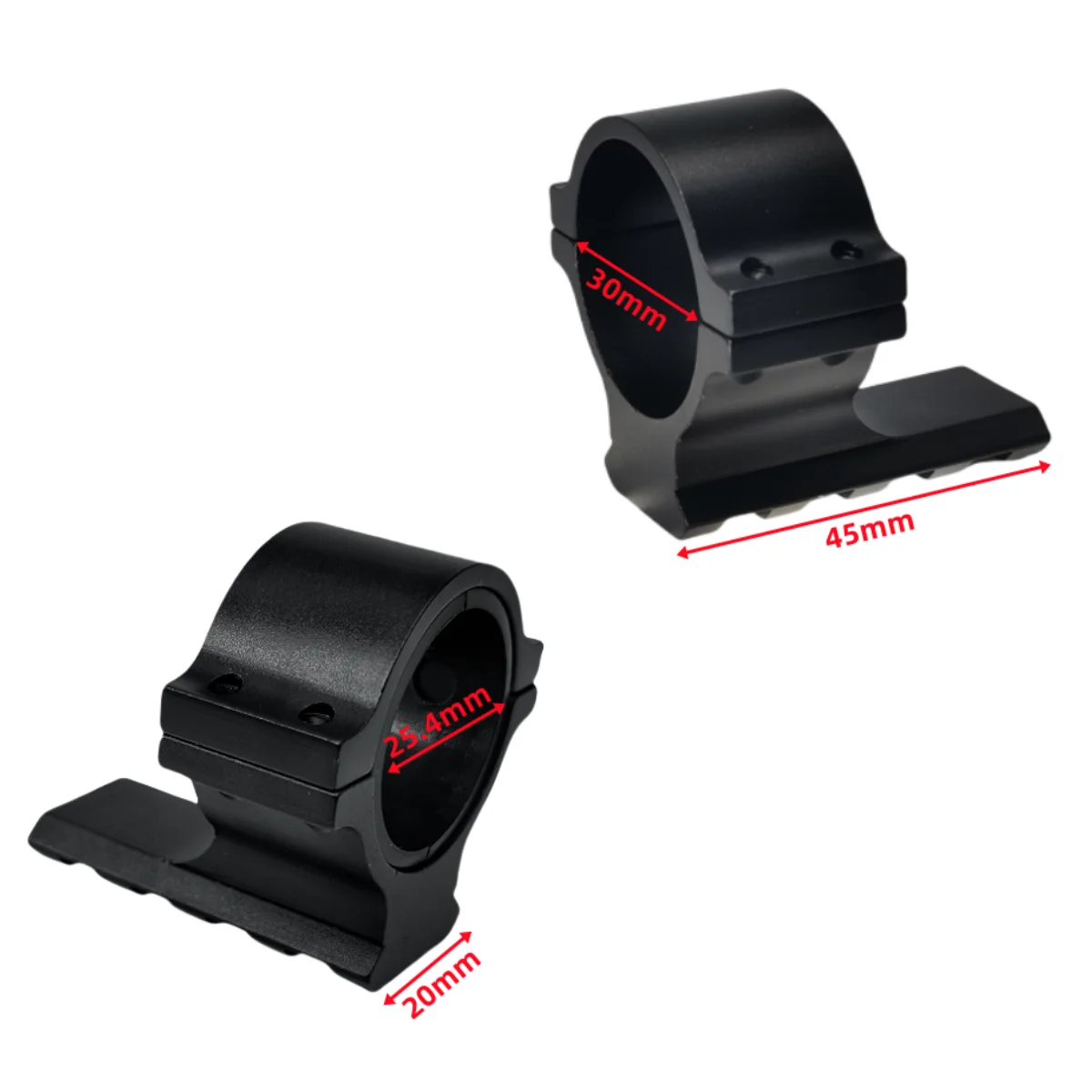 Adaptador de montaje de anillo para mira de Rifle, 25,4mm, 30mm, linterna, punto rojo, Base láser, accesorios de caza - imagen 4