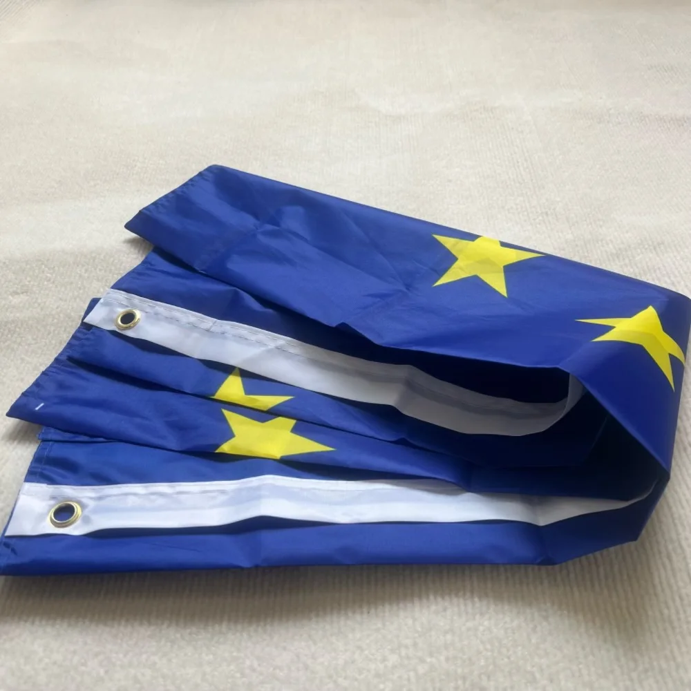 Bandera de la UE 90x150cm Bandera de la Unión Europea 90*150cm Bandera europea de Europa colgante de poliéster Bandera del Consejo de euros - imagen 5