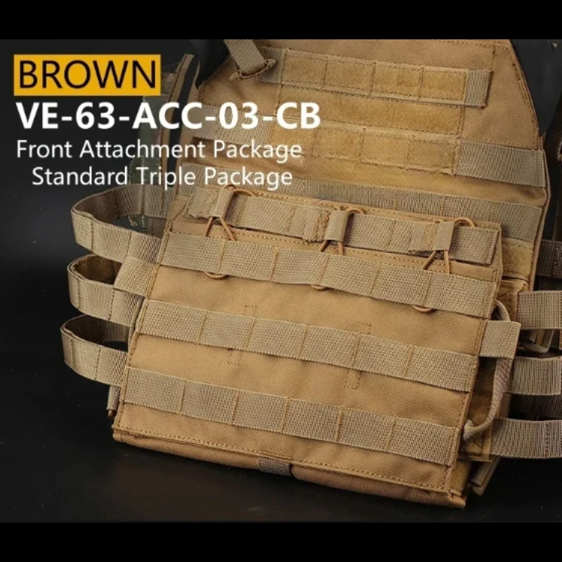 Paquete de accesorios delanteros de chaleco JPC2.0 de aventura al aire libre, paquete triple estándar del sistema MOLLE - imagen 3