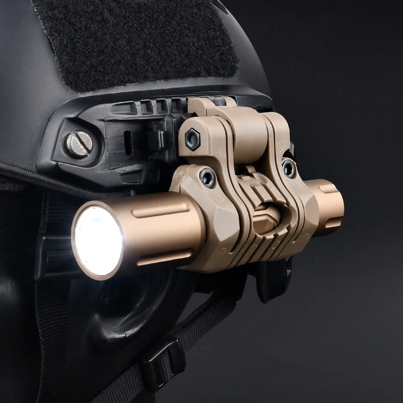 Wadsn-Linterna de mano táctica de Metal PLH V2, 1300 lúmenes, caza, Airsoft, arma, luz de explorador con Clip de antorcha, Ajuste rápido para casco - imagen 4