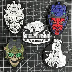 Parche PVC 3D calavera táctica – Hook and loop para equipo MOLLE