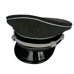 Sombrero alemán de la Segunda Guerra Mundial, sombrero decorativo informal táctico de lana gris para hombre, gorra alemana de la Segunda Guerra Mundial