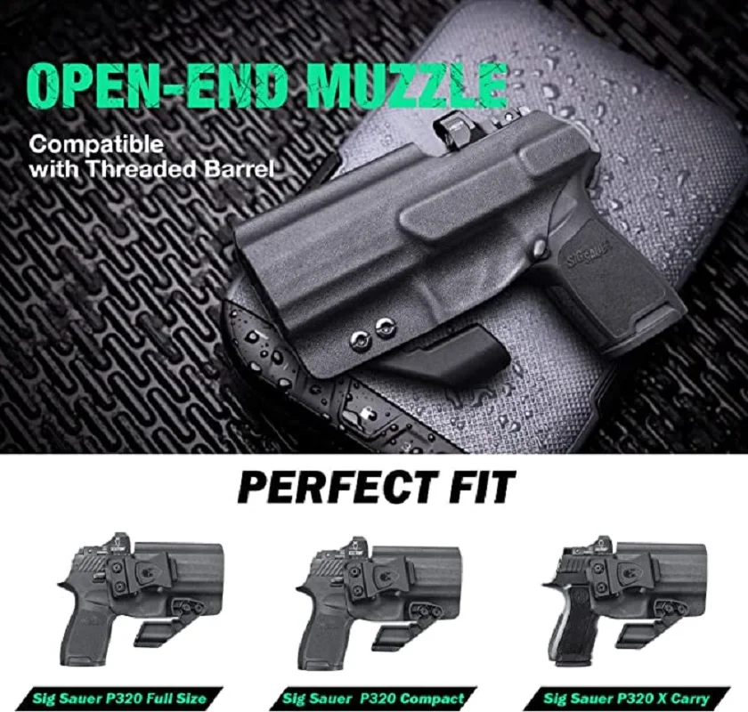 Solo se adapta a Sig P320 M18/M17 tamaño completo compacto/transporte, funda IWB Kydex con garra, fundas para exteriores Warriorland mano derecha - imagen 3
