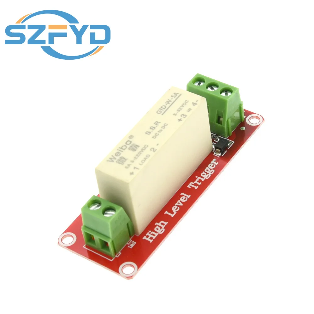 Módulo de relé de estado sólido CC de 1/2/4/8 canales Disparador de alto nivel 5A para control industrial PLC Arduino - imagen 2