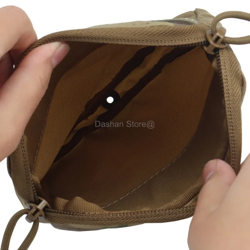 Bolsa delgada con cremallera de medio bolsillo con inserto de canguro, almacenamiento de engranajes para deportes al aire libre, solapa frontal doble, chaleco táctico de caza, accesorios - imagen 5