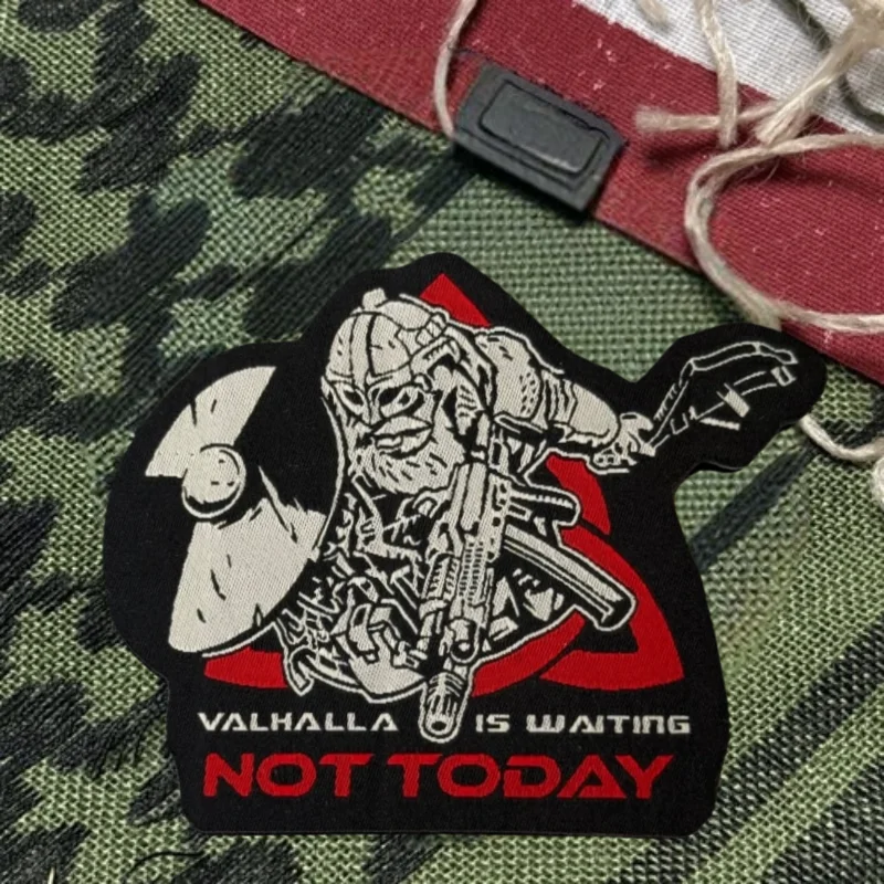Parche con estampado de Chevron "Valhalla", chaleco táctico, insignia de moral con gancho y bucle, pegatinas para mochila militar, parches para brazalete para ropa - imagen 4