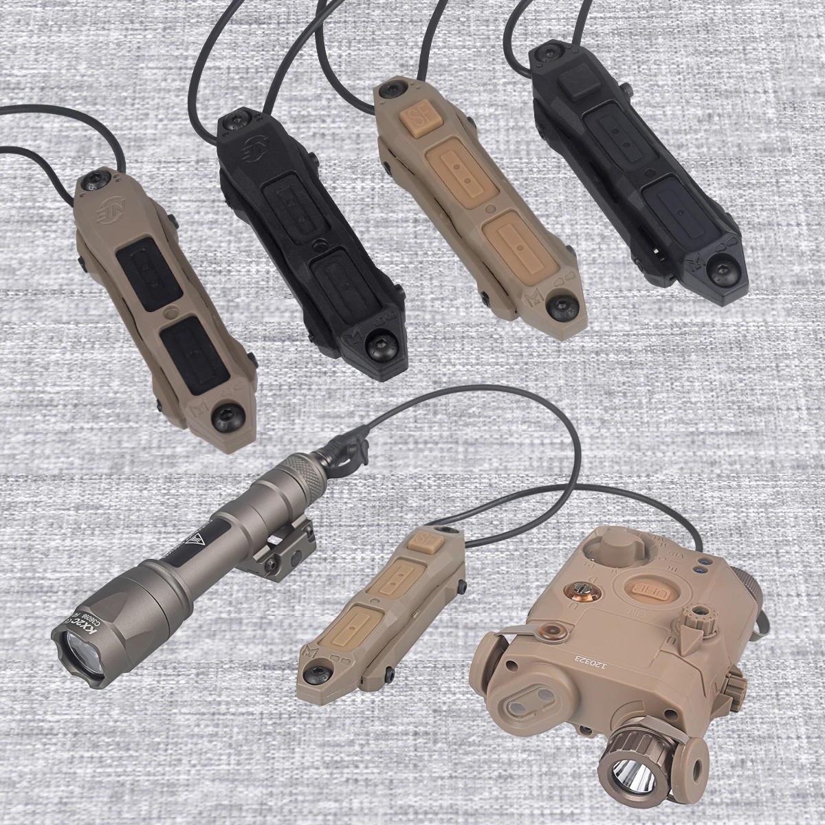 SureFire M300 M600 interruptor de doble función remoto de presión aumentada para Mlok Keymod DBAL A2 PEQ 15 linterna arma luz exploradora - imagen 2