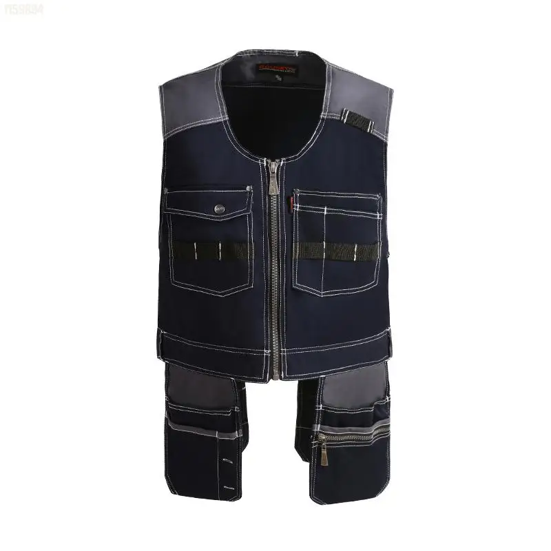 Ropa de trabajo al aire libre de alta calidad para hombres, chalecos de trabajo con múltiples bolsillos, chalecos para herramientas, camisetas para fotógrafo, carpintero, mecánico, envío rápido - imagen 4