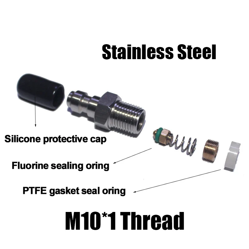 Bomba de alta presión Macroline manguera remota línea HPA M10 * 1 neumática recarga de aire accesorios de nailon - imagen 5