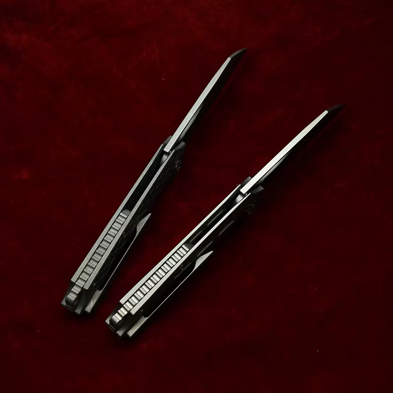 LEMIFSHE cuchillo plegable titanio rodamiento de cerámica 154CM EDC - imagen 3