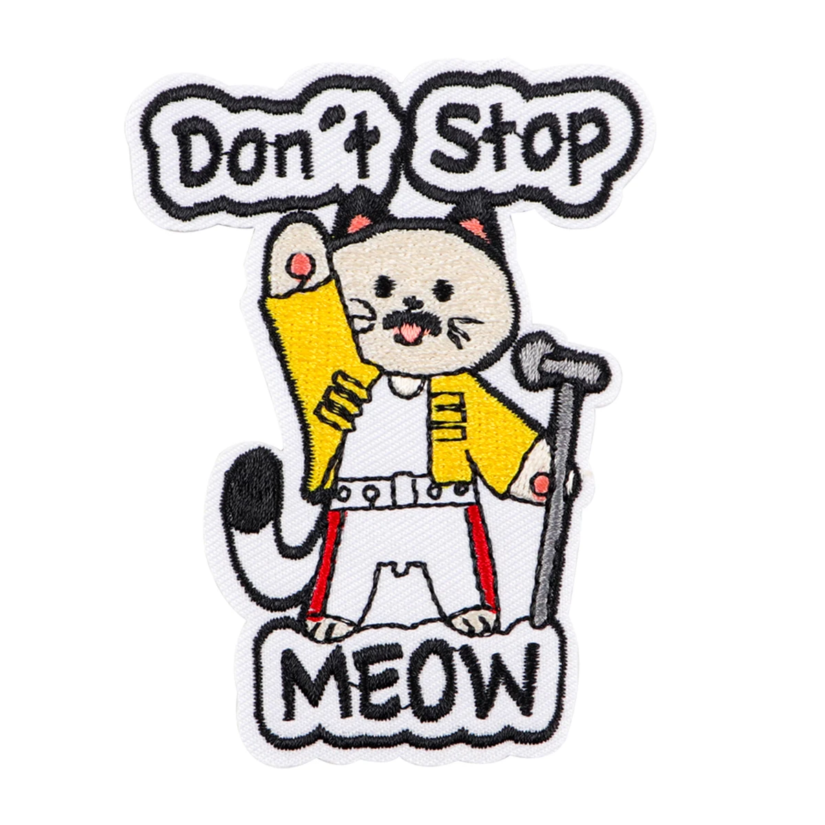 Parche para planchar con forma de gato para ropa, parche bordado de cantante a la moda, accesorios para ropa, pegatinas de costura - imagen 5